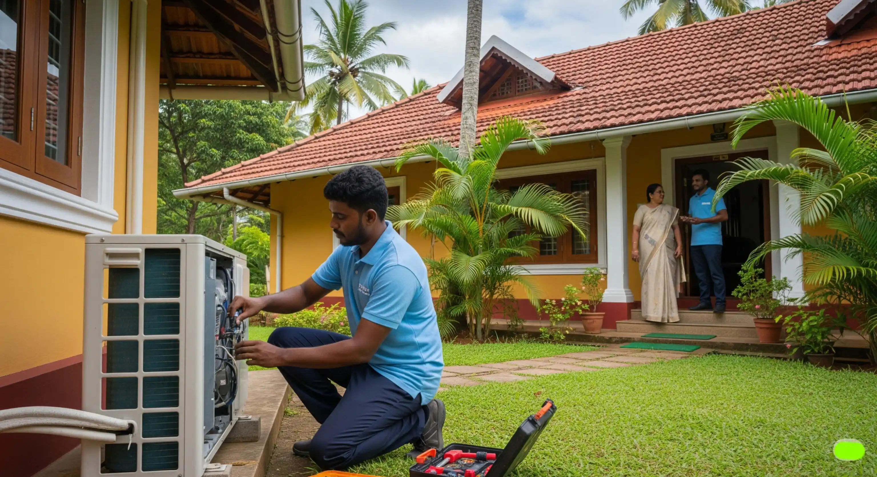 A clean, modern air conditioning unit.